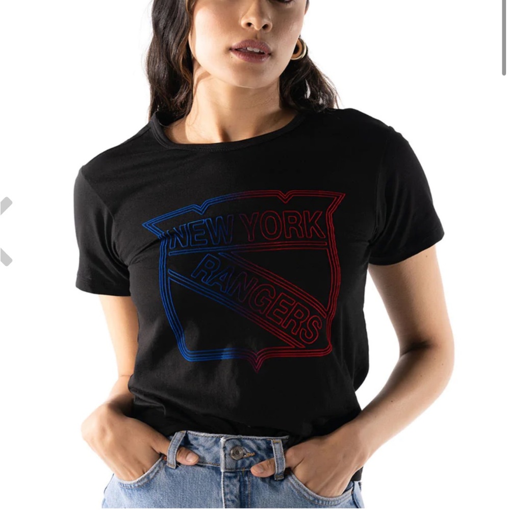 New York Rangers Wild Collective Rangers Chill Crop Tee Shirt